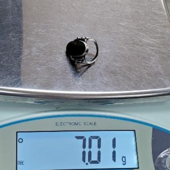 Vintage Sterling Turquoise Gemstone
Approx Ring sz 6.5 - Picture 8 of 9